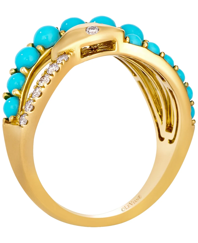 Le Vian Turquoise (1-1/5 ct. t.w.) & Nude Diamond (1/5 ct. t.w.) Ring in 14k Honey Gold