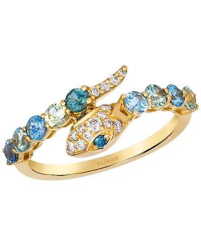 Le Vian Montana Sapphire (3/4 ct. t.w.) & Diamond (1/6 ct. t.w.) Ring in 14k Honey Gold
