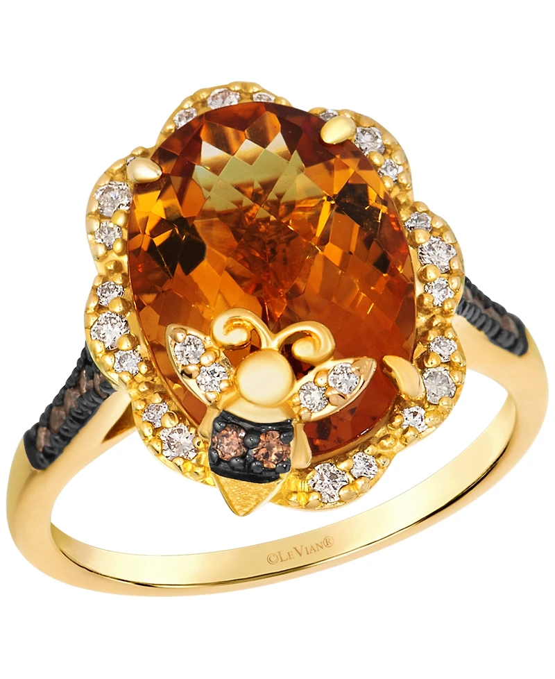 Le Vian Citrine (4-7/8 ct. t.w.) & Diamond (1/4 ct. t.w.) Ring in 14k Honey Gold
