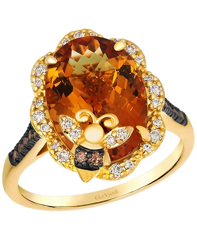 Le Vian Citrine (4-7/8 ct. t.w.) & Diamond (1/4 ct. t.w.) Ring in 14k Honey Gold
