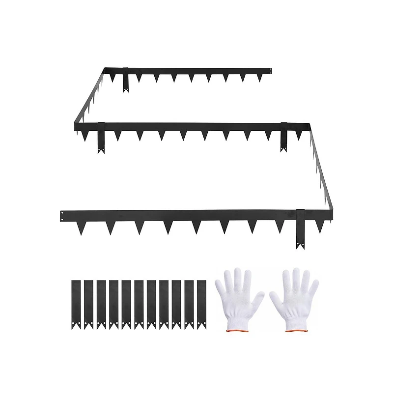 Sugift Galvanized Steel Landscape Edging 10-Pack 40 x 4.5 Inch Metal Edging for Landscaping