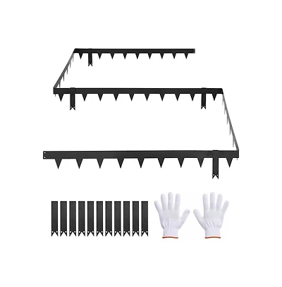 Sugift Galvanized Steel Landscape Edging 10-Pack 40 x 4.5 Inch Metal Edging for Landscaping