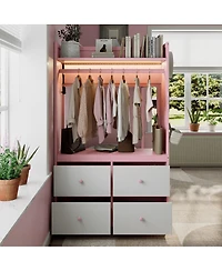 Streamdale Furniture Bunk Bed with 4 Drawers, Rail, Light, Shelves
