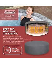 Coleman Sicily AirJet Round Inflatable Hot Tub with EnergySense Cover, Grey