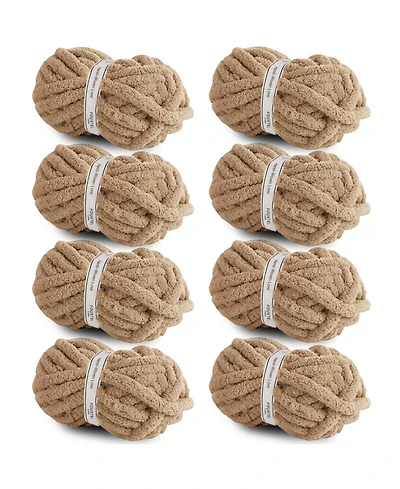 Gnuadz Chunky Chenille Yarn Crocheting Knitting Blanket 8 Pack