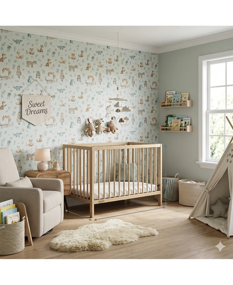 Graco Teddi 4-in-1 Convertible Mini Crib