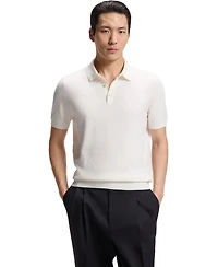 Boss by Hugo Men's Structured Fabric Regular-Fit Knit Polo Shirt