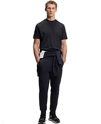 Boss by Hugo Men's Stretch-Cotton Regular-Fit Jacquard Tape T-Shirt
