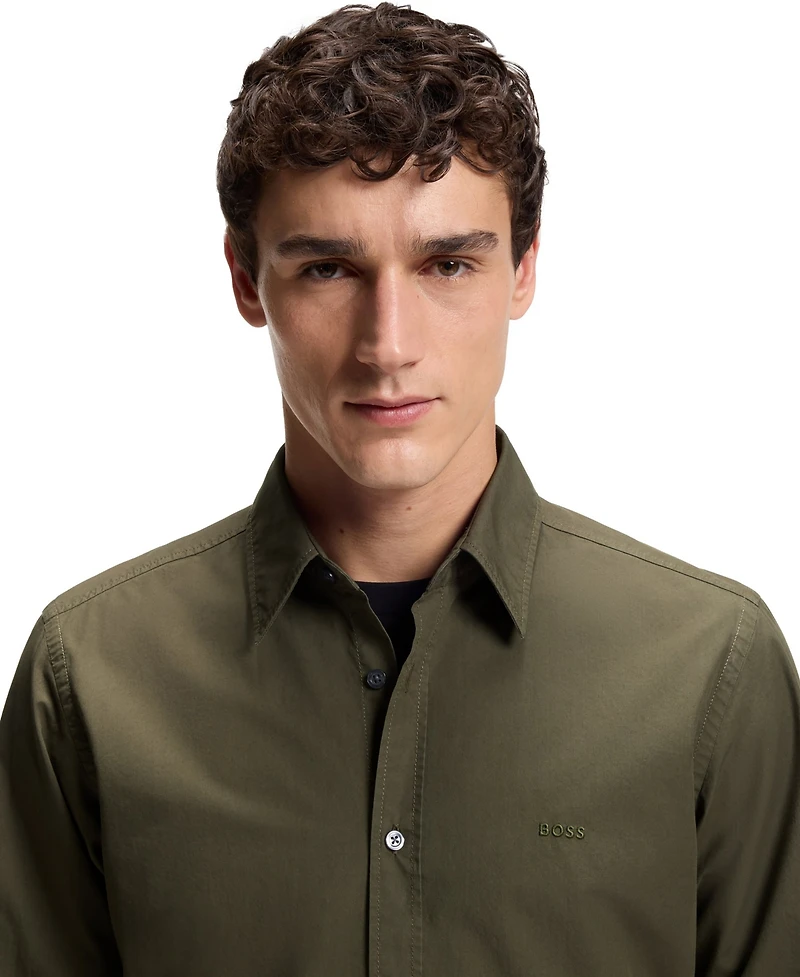 Boss by Hugo Men's Cotton Poplin Regular-Fit Dress Shirt
