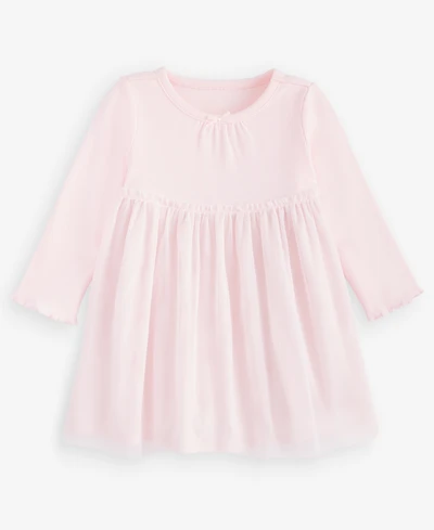 First Impressions Baby Girls' 0M-24M Long-Sleeve Tulle-Skirt Dress, Macy's Exclusive