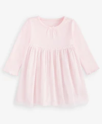 First Impressions Baby Girls' 0M-24M Long-Sleeve Tulle-Skirt Dress, Macy's Exclusive