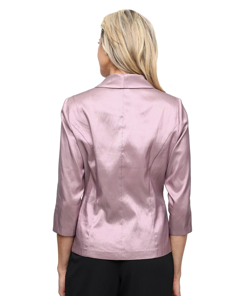 Alex Evenings Petite 3/4-Length-Sleeve Taffeta Top