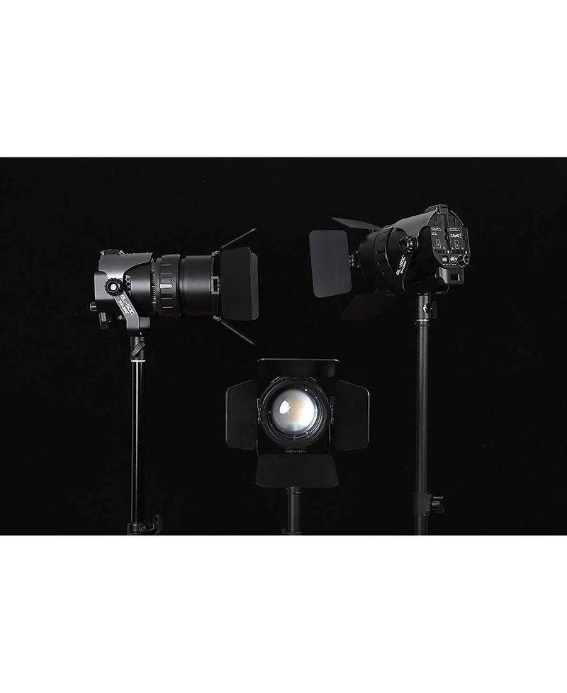 Boling Bl-50C 50W Fresnel Led Lighting Kit with Light Stand, Professional Led Video Film Lighting Kit (2x Zoom Light and 1x Fixed Light)