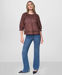 Dkny Jeans Women's Crewneck Relaxed-Fit Top