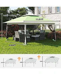 gaomon Pop Up Gazebo Canopy Tent for Backyard Patio Garden with 4 Sand Bags, Green