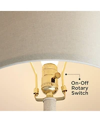 360 Lighting Romeo 23 1/2" High Jar Farmhouse Rustic Accent Table Lamps Set of 2 Distressed Earth Tone Finish Living Room
