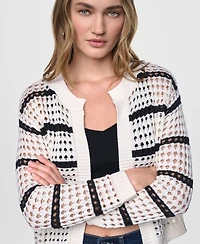 Dkny Jeans Women's Relaxed Fit Open-Front Cardigan