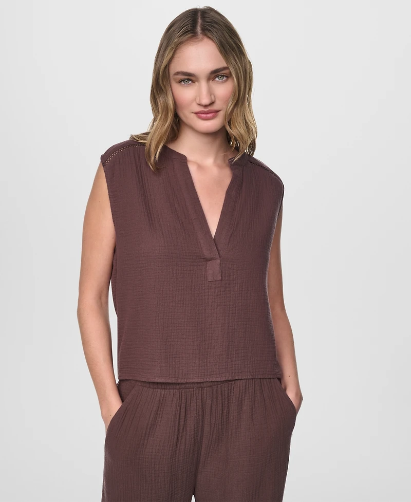 Dkny Jeans Women's V-Neck Sleeveless Top