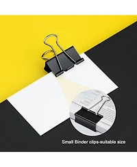 Danrong 130 Pcs Small Binder Clips Paper Clamps for Home School Office Supplies