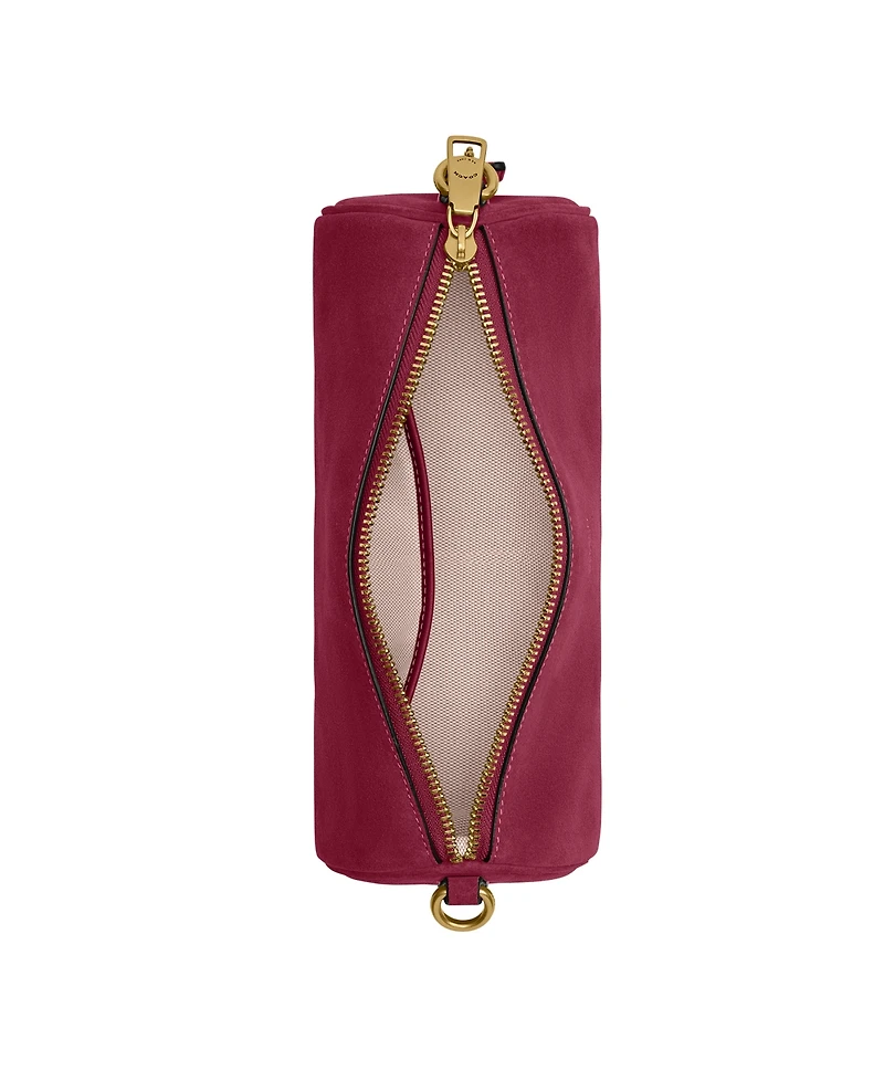 Coach Suede Small Barrel Bag