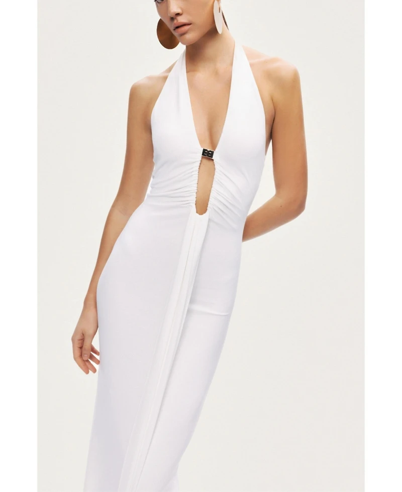 Nocturne Women's Halter Neck Cut-Out Maxi Dress