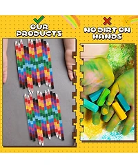 Gnuadz Stackable Crayons Buildable Rainbow Pencils Party Favors Pack of 20