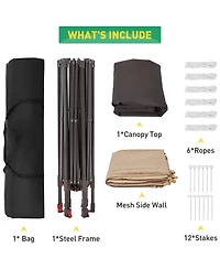 gaomon Hexagonal Pop Up Gazebo Canopy Shelter for Backyard, Garden, Lawn
