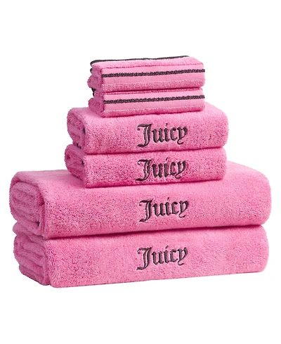 Juicy Couture Neon Border Cotton 6-Pc. Bath Towel Set