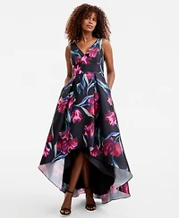 Adrianna Papell Women's Printed Sleeveless Midi Dress