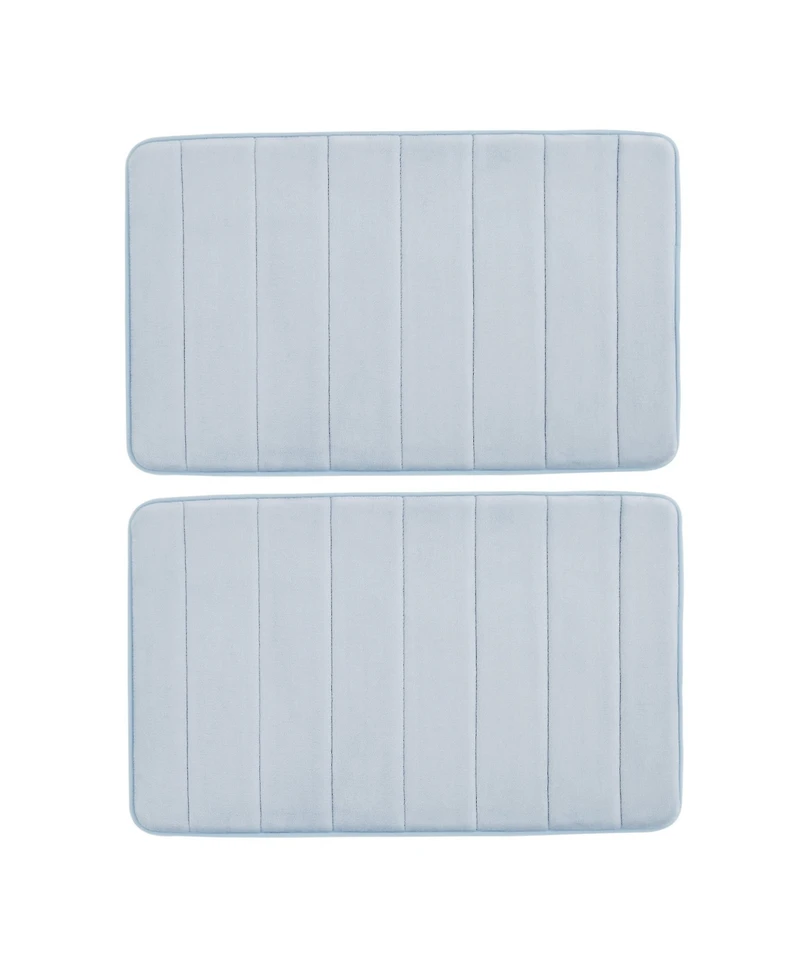 Truly Soft Solid Memory Foam 2-Pc. Bath Rug, 17" x 24"