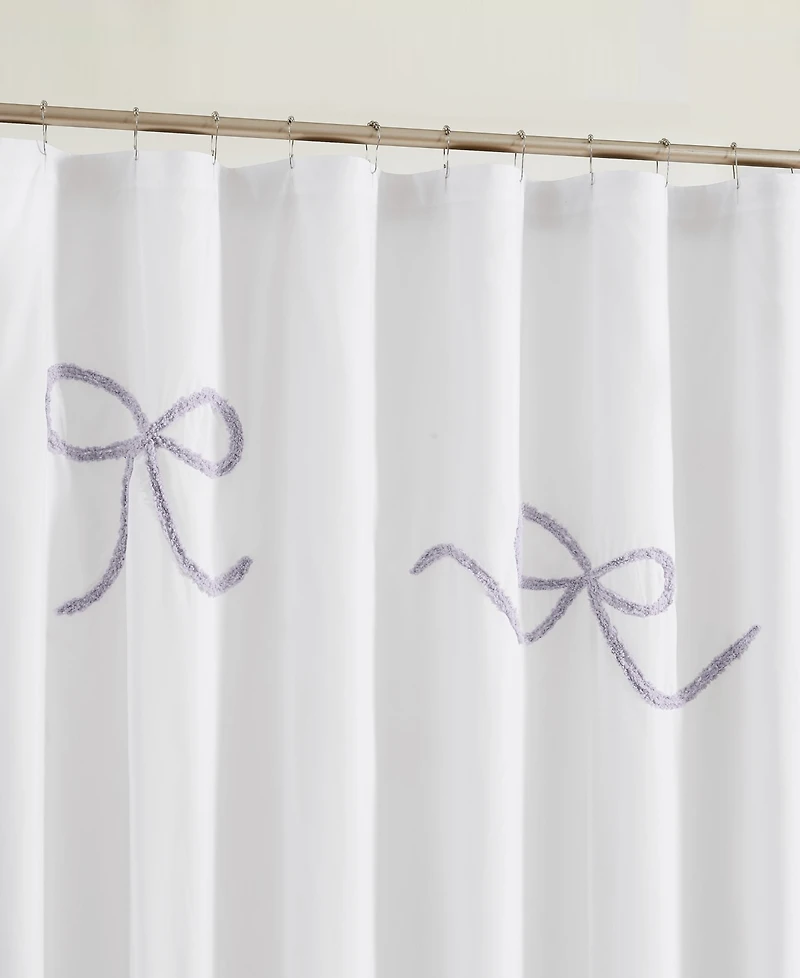 Truly Soft Textured Bow Shower Curtain, 72" x 72"