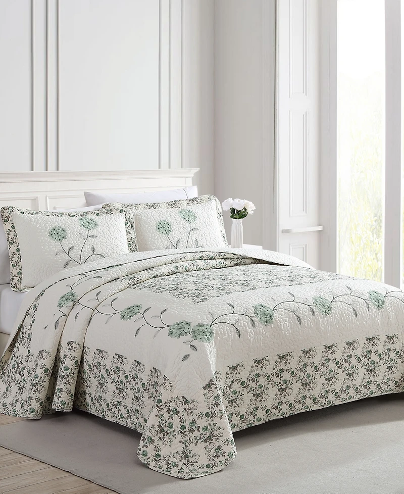 Beatrice Home Fashions Carnation Embroidered Sham, Standard