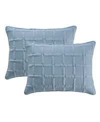 Vcny Home Solid Square 3-Piece Quilt Set