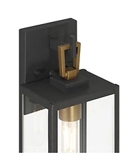 Possini Euro Design Possini Euro Trystin 13 inches Highand Brass Outdoor Wall Light