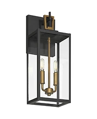 Possini Euro Design Possini Euro Trystin 18 inches and Brass 2-Light Outdoor Wall Light