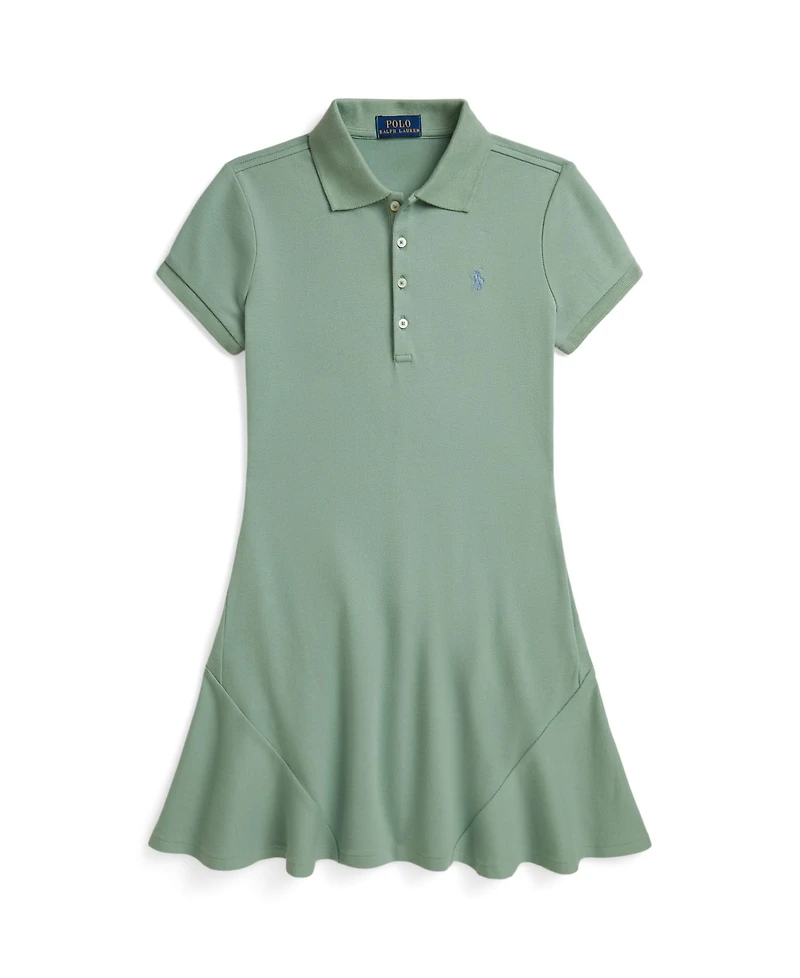 Polo Ralph Lauren Girls' 7-16 Stretch Mesh Short-Sleeve Dress
