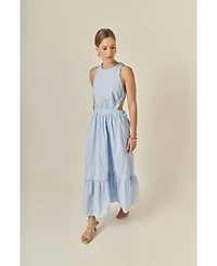 English Factory Women's Elastic Detail Sleeveless Dress