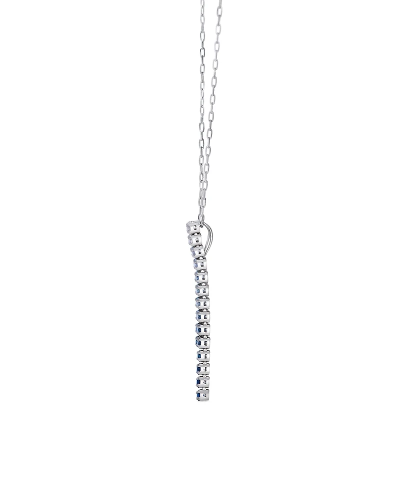 Le Vian Sapphire Ombre & White Sapphire (5/8 ct. t.w.) Adjustable Necklace in Platinum