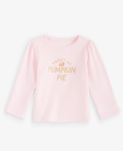 First Impressions Baby Girls' 3M-24M Mix & Match Long-Sleeve Pumpkin Pie T-Shirt, Macy's Exclusive