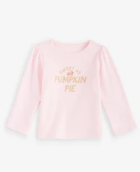 First Impressions Baby Girls' 3M-24M Mix & Match Long-Sleeve Pumpkin Pie T-Shirt, Macy's Exclusive