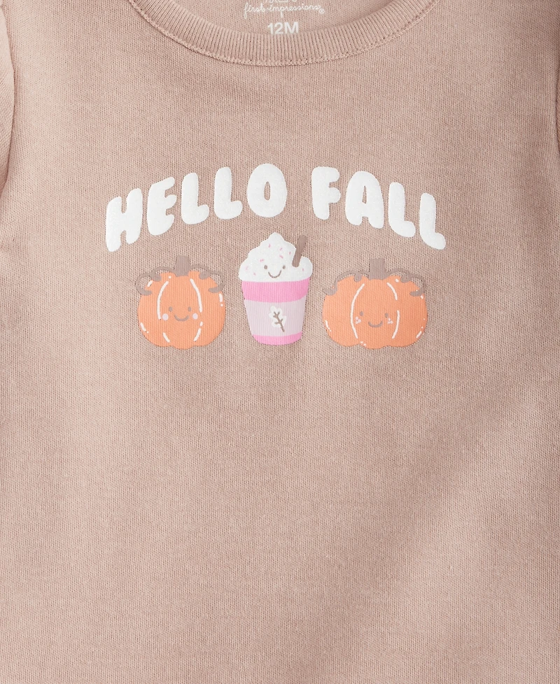 First Impressions Baby Girls' 3M-24M Short-Sleeve Hello Fall T-Shirt, Macy's Exclusive