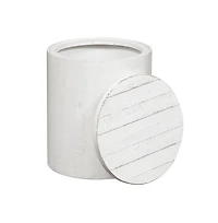 Liberty Furniture Industries, Inc. Modern Farmhouse Drum End Table in Flea Market with Heavy Distressing