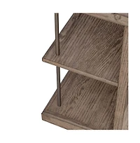 Liberty Furniture Industries, Inc. City Scape Metal Accent Oak Wood End Table for Living Room