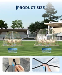 Gaomon 10.5x10.5 Ft Weather-Resistant Pop Up Clear Bubble Tent for Camping Hiking Sports Fishing