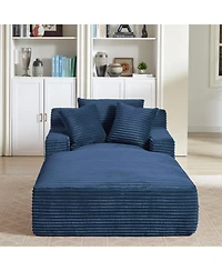 Streamdale Furniture Oversized Corduroy Chaise Lounge Sofa