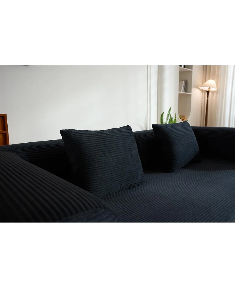 Streamdale Furniture Convertible Sleeper Sofa Bed with Pillow, Corduroy Folding Mattress Couch