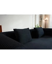 Streamdale Furniture Convertible Sleeper Sofa Bed with Pillow, Corduroy Folding Mattress Couch