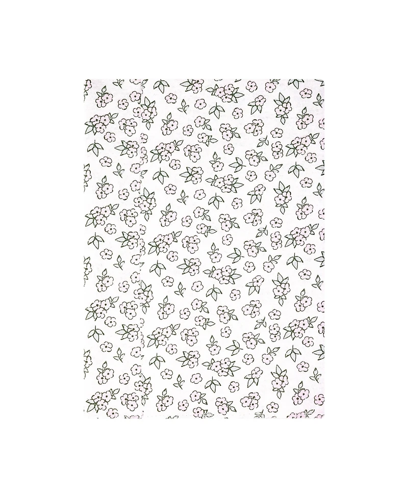 Hudson Baby Girl Cotton Poly Flannel Burp Cloths 4-Pack, One Size