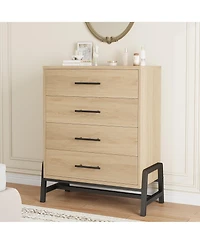 gaomon 4-Drawer Dresser for Bedroom Tall Freestanding Wooden Storage Chest