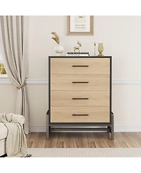 gaomon 4-Drawer Dresser for Bedroom Tall Freestanding Wooden Storage Chest
